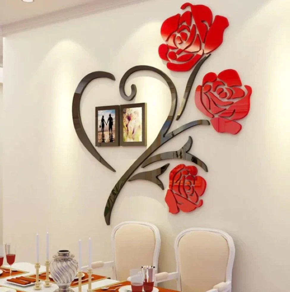 Rose Flower Wall Art fully customize wall flower